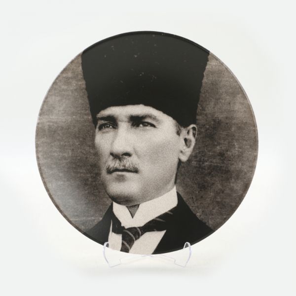 Atatürk Portrait Geschenk/Dekoteller - 18239 | Keramik