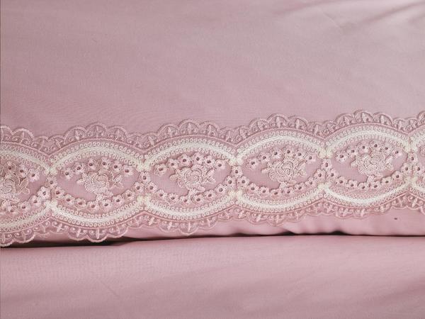 Ensemble de housse de couette Sanem Dowry à lacets, poudre