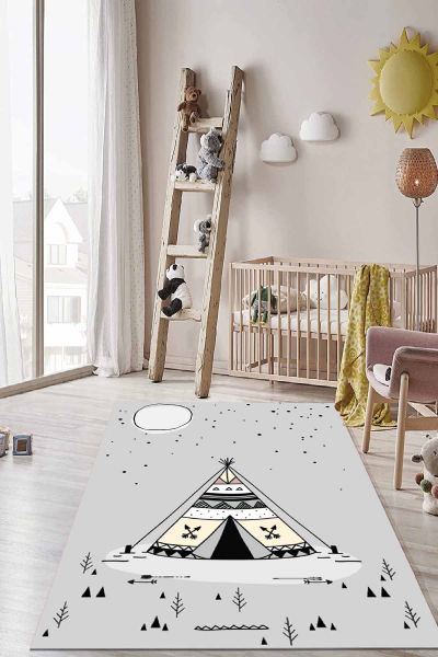 Birkilim Yıkanabilir İpeksi Kaymaz Taban Çocuk Odası Halısı | MLN-IP-HT-265