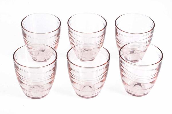 Paşabahçe Meksika 6 Parça Su Bardağı Seti | Pembe | 52427-Rose