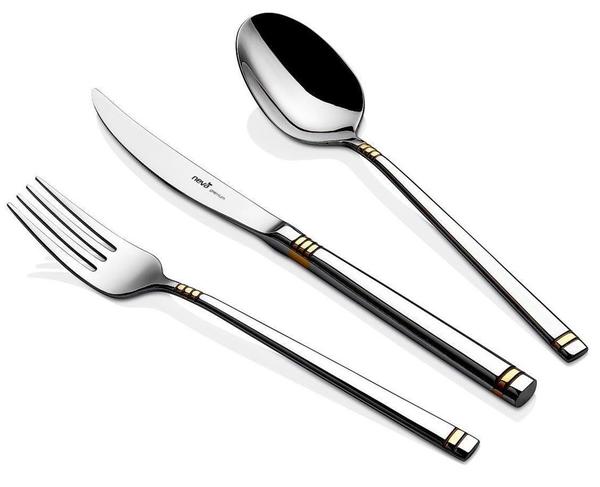 Nevan Lissa Gold Premium Çatal Bıcak Takımı | 90 Parça | 12 Kişilik