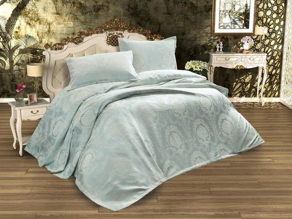 İsabella Çift Kişilik Yatak Örtüsü Takımı Mint