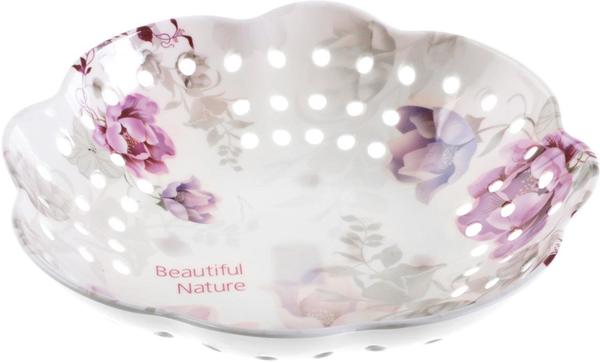 Dekonaz Christina Servis Kasesi / Ekmek Kasesi Çiçek Desen 30.5cm