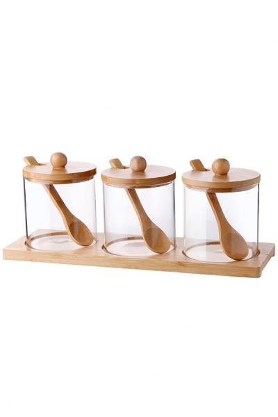 10-teiliges Gewürzset mit Bambusboden und Deckel