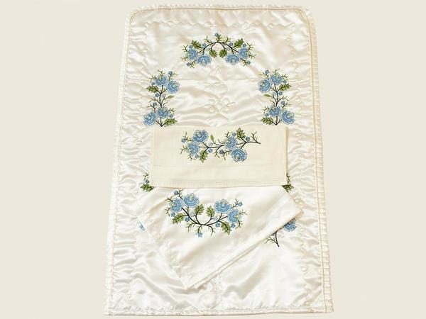 Cross Stitch Embroidered Bundle Set Blue