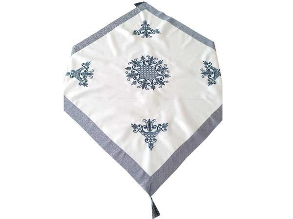 Tulip Embroidered Laced Fiskos Cream Gray