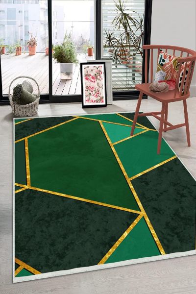 Birkilim Yıkanabilir Dekoratif Halı İpeksi Kaymaz Taban | MLN-IP-HS-317