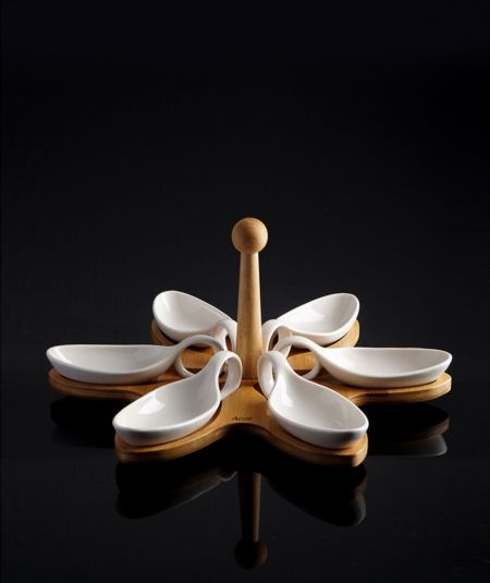 Porcelain Bamboo Standli 6 Li Kase 33X33X15 Cm