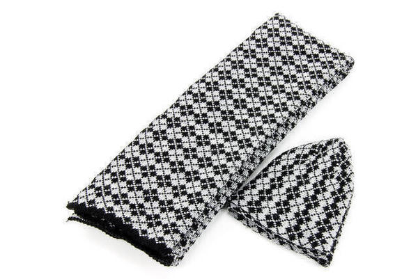 Likralı Desenli Takke ve Atkı - 5