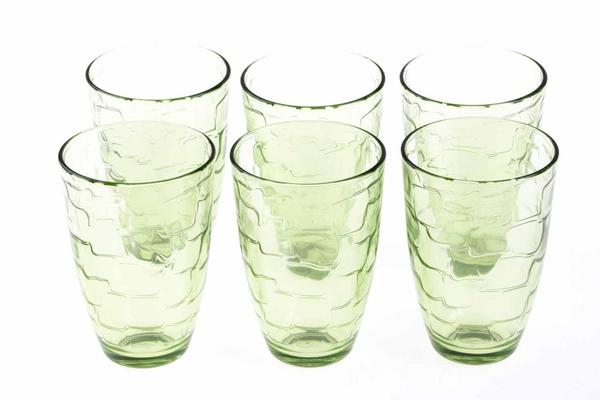 Paşabahçe Puzzle 6 Parça Su Bardağı Seti | Yeşil | 360ml | 52396-Gruen