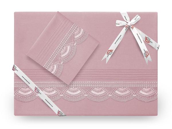 Ensemble de housse de couette en dentelle à l'aiguille côtelée Kula Poudre