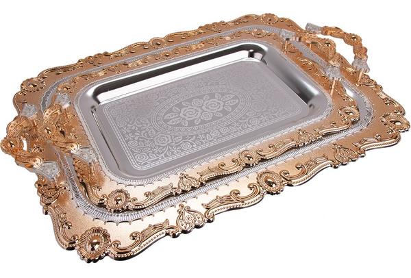 Bavary İkili Elegance Tepsi Yüksek Kalite | Altın | By-2243l-mh53g