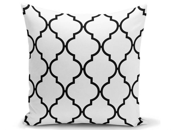 Dowry Land Digital Print Single Mais Pillow Cover Black White
