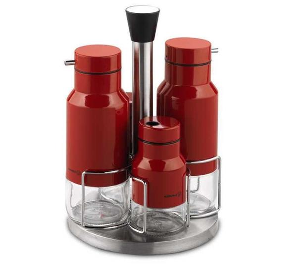 Korkmaz Stora Yuvarlak 4'Lü Salata Sos Seti | Kırmızı | A755-01