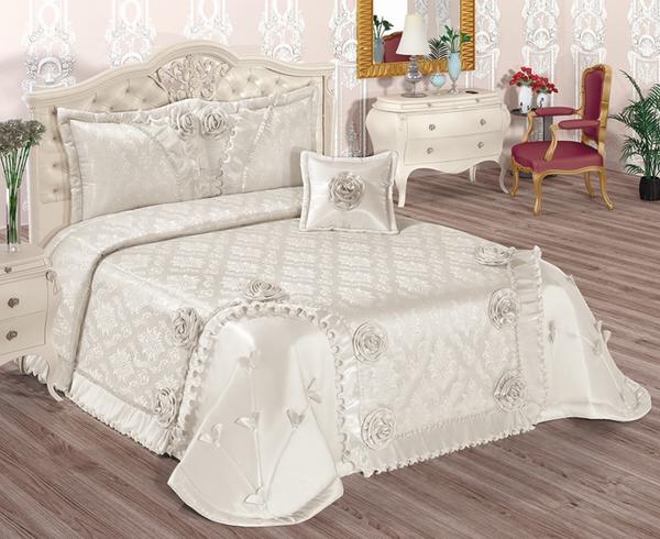 Belenay Çift Kişilik Yatak Örtüsü - Selin Krem