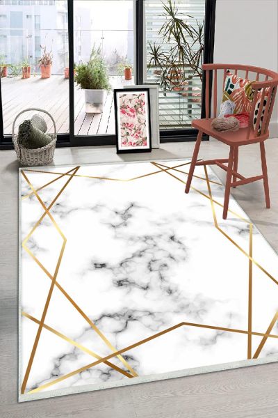 Birkilim Yıkanabilir Dekoratif Halı İpeksi Kaymaz Taban | MLN-IP-HS-289