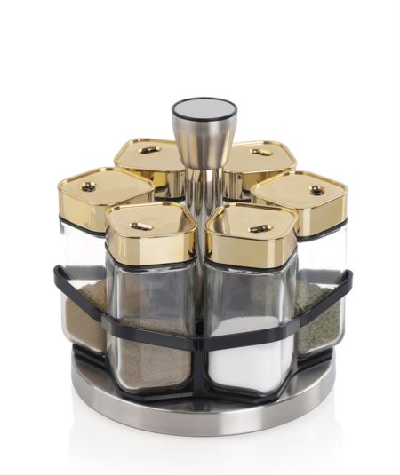 Acar Mutfak | Metal Standlı 6'lı Baharat Takımı