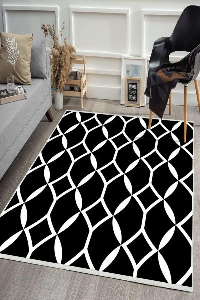 Birkilim Yıkanabilir Dekoratif Halı İpeksi Kaymaz Taban | MLN-IP-HS-408