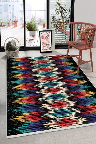 Birkilim Yıkanabilir Dekoratif Halı İpeksi Kaymaz Taban | MLN-IP-HS-342