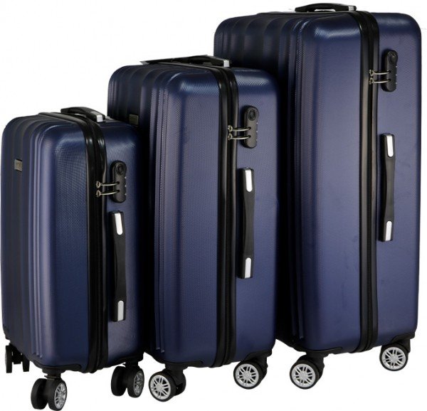 Hoffmanns ABS 3'lü Bavul Seti | Koyu Mavi | 73412