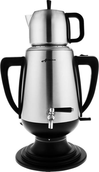 Almina Elektrikli Semaver Siyah 4.4 Litre Çay Keyfi 18/10 Paslanmaz Çelik 2200W