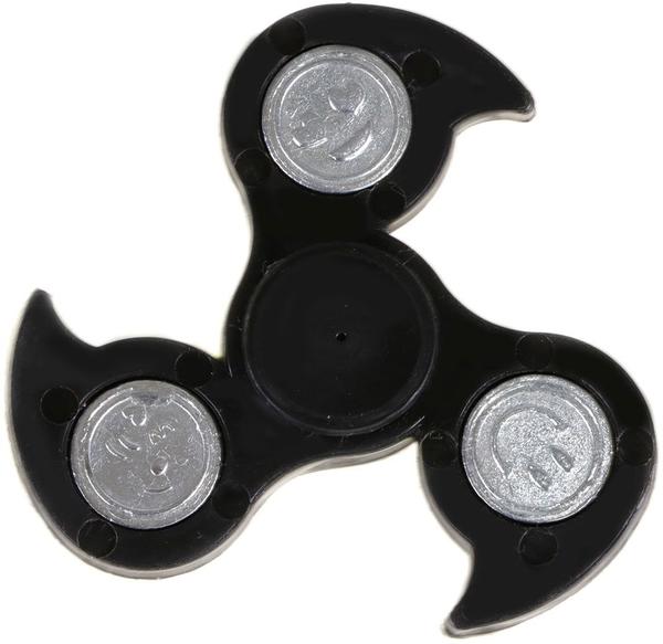 Smiley Samuray Siyah Metal Ağırlıklı Stres Çarkı 70 mm