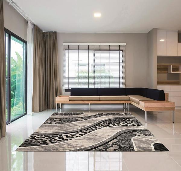 Dinarsu Kumsal Dalga Gri Halı | Gri | 8817-95-Grey