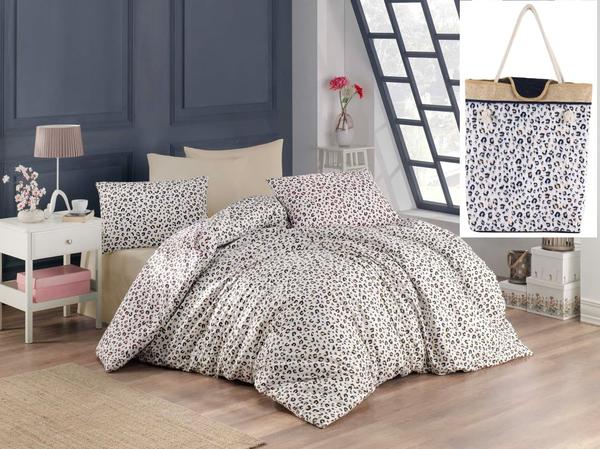 Soley Çanta Hediyeli Tek Kişilik Nevresim Takımı Leopar