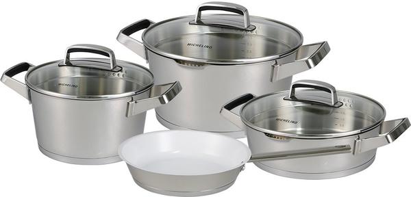 Michelino Bergamo 7 Parça Tencere Seti | Paslanmaz Çelik | Siyah Mat | 10132