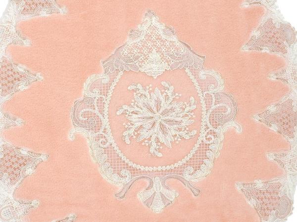 Amara Fransız Güpürlü 2 Li Banyo Paspas Takımı Pudra