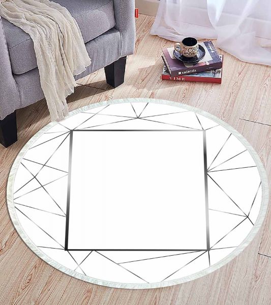 Birkilim Yuvarlak Yıkanabilir Dekoratif Halı İpeksi Kaymaz Taban | MLN-IP-YU-HT-426