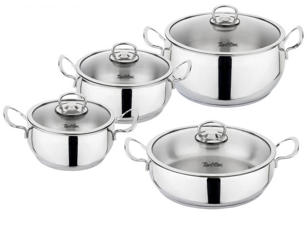 Tantitoni | 8 Parça Paslanmaz Çelik Tencere Seti