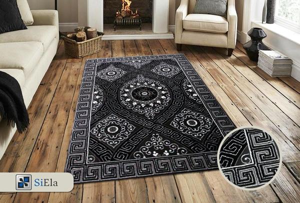 Siela Oscar Collection Simli Halı | Gri | S-1084-Grey