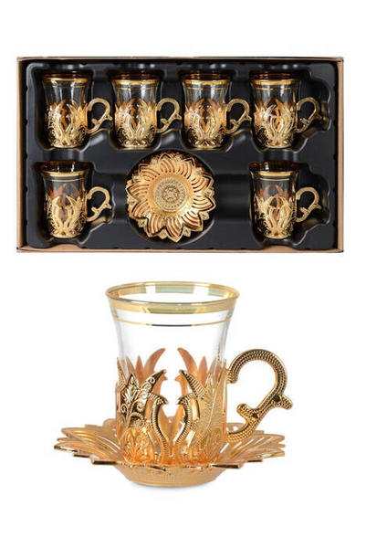 Ahsen 6 Piece Tea Set Gold