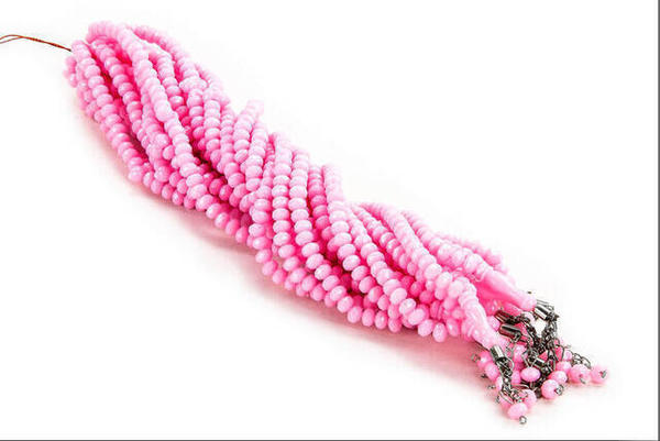 Crystal Look 99 Rosaries Mevlüt Hajj Umrah Gift 10 Pieces Pink