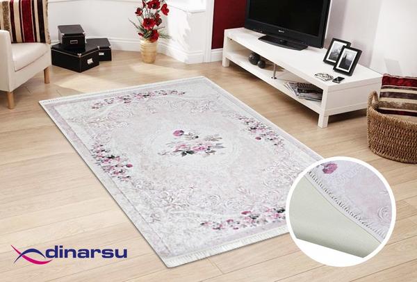 Dinarsu Yıkanabilen Halı | Sunshine Paradise | Pembe | 1055-Rose