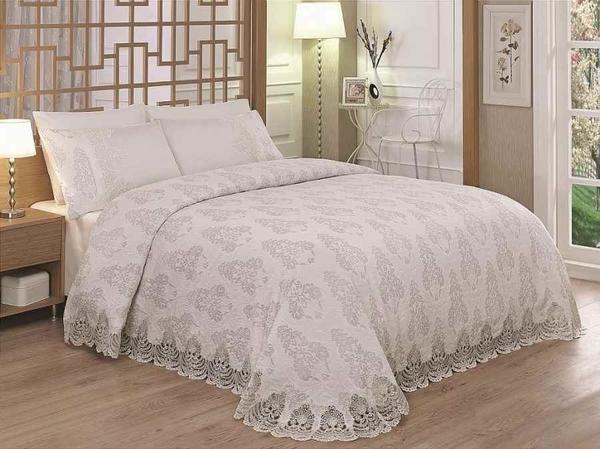 Evlen Home Yatak Örtüsü Seti 6 Parça Krem