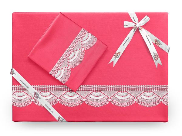 Ensemble de housse de couette en dentelle à l'aiguille unie Kula Fleur de grenade