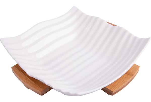 Duygu Bambu Porselen Meyve Servis Tabağı | 2 Parça