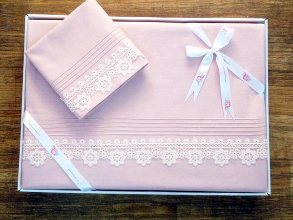 Serimo Fransız Güpürlü Nevresim Takımı Pudra