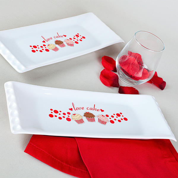 Obstkuchen Boot Teller 33 cm 2 Stück | Keramika