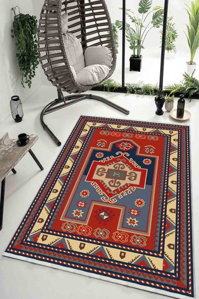 Birkilim Tapis Décoratif Lavable Soyeux Base Antidérapante | MLN-IP-HK-032
