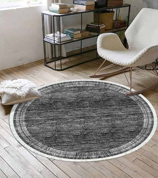 Birkilim Yuvarlak Yıkanabilir Dekoratif Halı İpeksi Kaymaz Taban | MLN-IP-YU-HY-1250