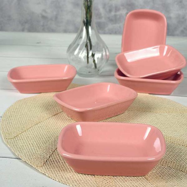 Keramika | 6 Adet Pembe Çerezlik