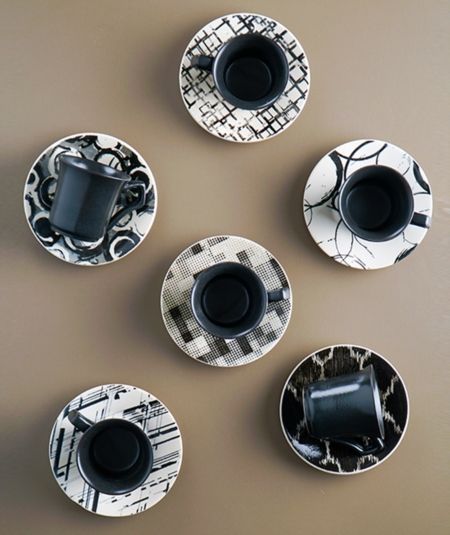 6Lı Seramik Kahve Fincan Takımı