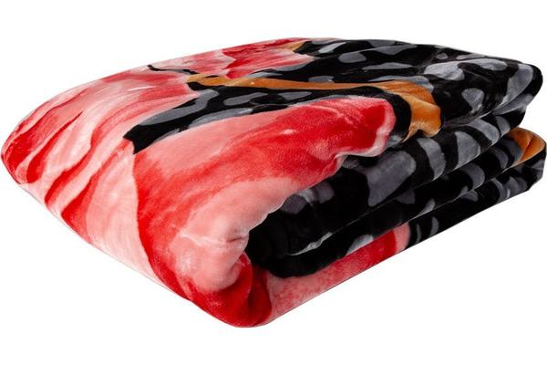 Deconase | Wool blanket | Black-Red | Polyester | Double | By-blanket-05