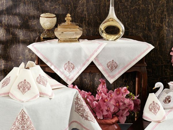 Dowery Adenya Ensemble de salon 16 pièces Poudre