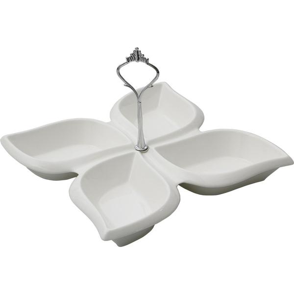 4lü Çerezlik Meyvelik Porselen Kase