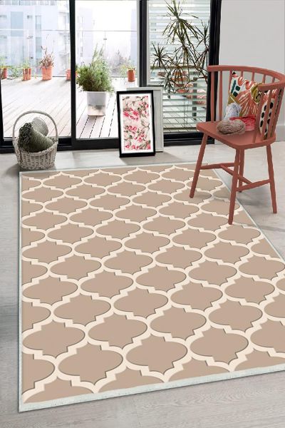 Birkilim Yıkanabilir Dekoratif Halı İpeksi Kaymaz Taban | MLN-IP-HS-175