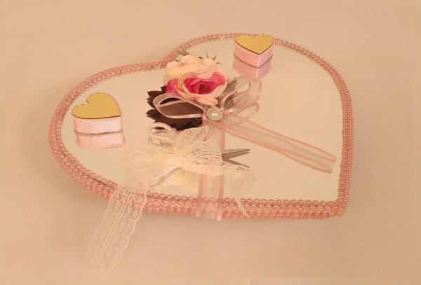 Pearl Heart Ring Tray Powder